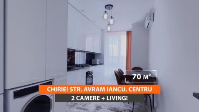 Chirie! Bloc nou! str. Avram Iancu, Centru, 2 camere + living! Euroreparație!: 0
