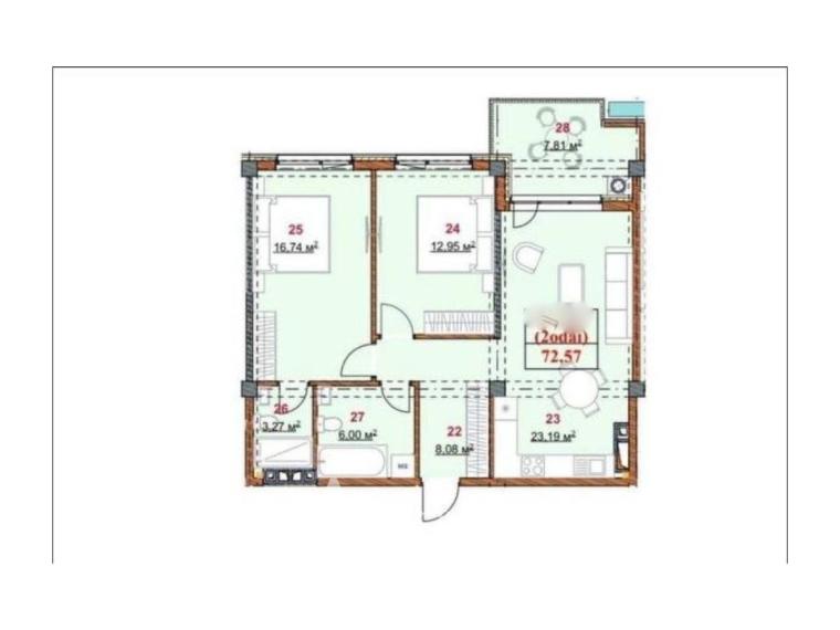 Solomon Construct! Botanica, str. Grenoble, 2 camere + living. Varianta albă!: 3