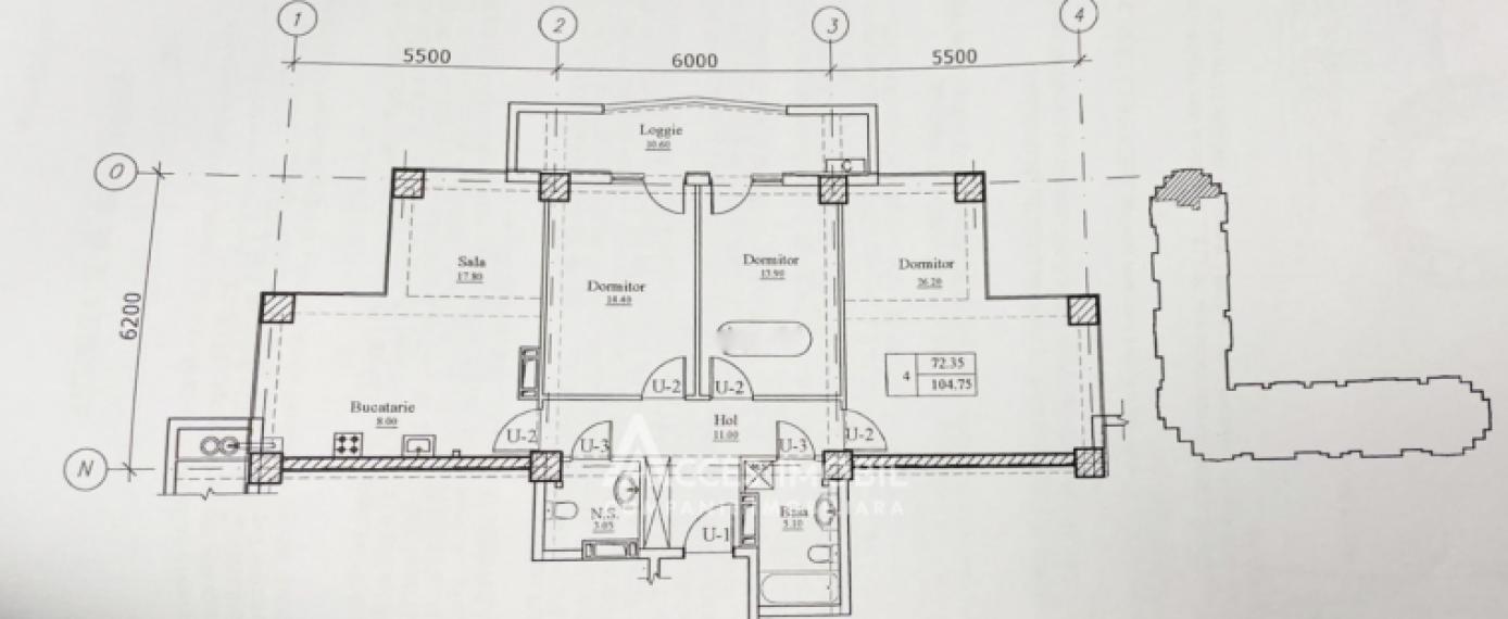 Newton House! Botanica, Gradina Botanica street, 3 rooms + living. White Version!: 4