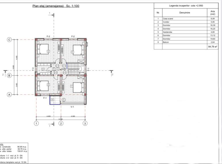 2-х Этажный Дом! Дурлешты, ул. Триколорулуй, 165м2. Белый Вариант!: 18