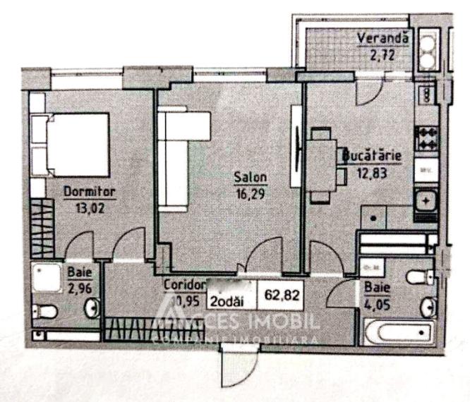 Lagmar! Posta Veche, Ceucari street, 2 rooms + living. White Version!: 4