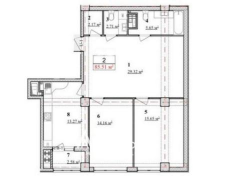 Horus! Rascani, Matei Basarab street, 2 rooms + living. White version!: 1