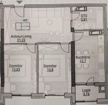 New Block! Durlesti, Regina Elizabeta street, 2 rooms. White version!: 2