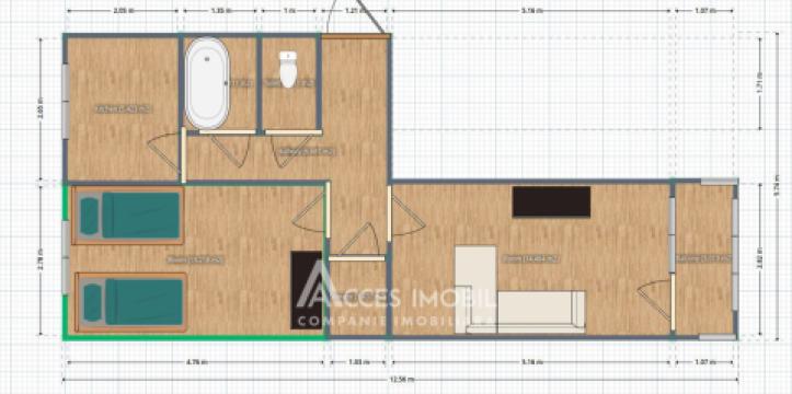 Чореску, ул. Молдова, 2 комнаты. Середина/Двустороннее расположение!: 9