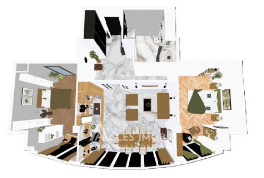 Novastar! Center, Ivan Zaikin street, 2 rooms + living. White Version!: 1