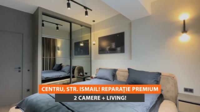 Bloc Nou! Centru, str. Ismail, 2 camere + living. Reparație Premium!: 0