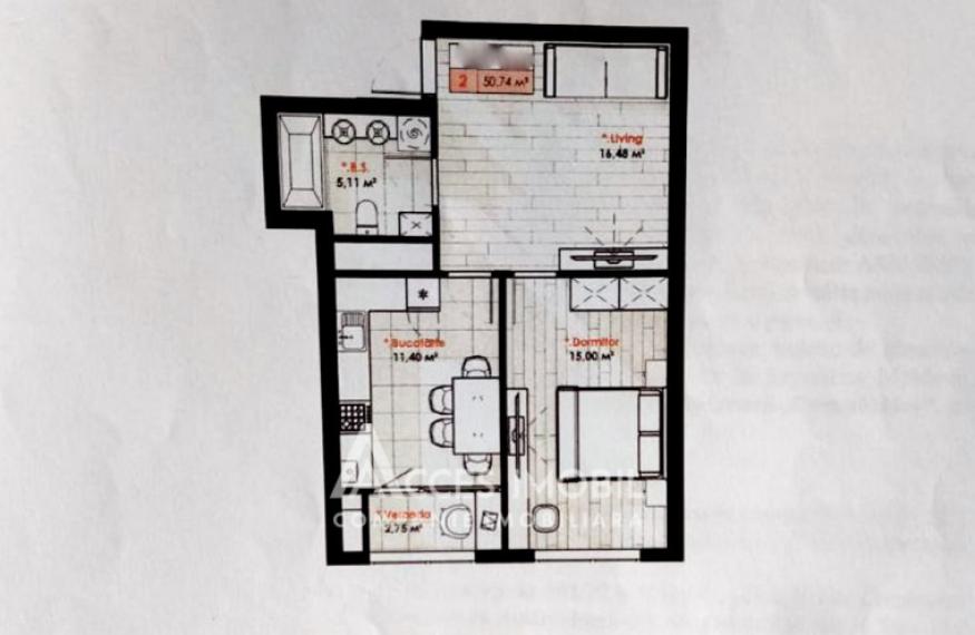 SMART HOME! Lagmar! Râșcani, str. Calea Moșilor, 1 cameră + living. Variantă albă!: 2