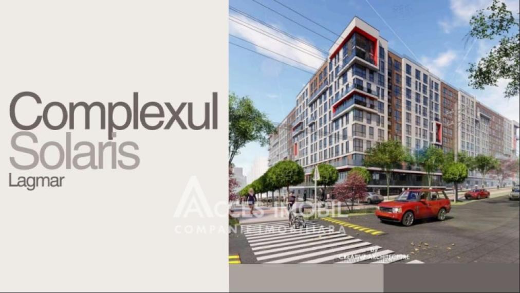Lagmar! Residential neighborhood SOLARIS! Telecentru, Hincesti street, 2 room + living! White Version!: 0