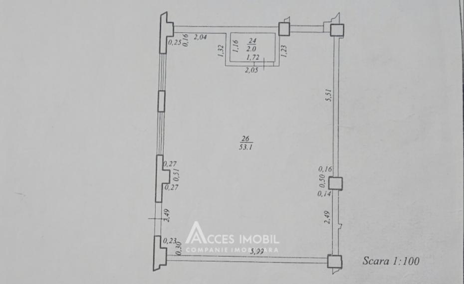 Chirie! Spațiu Comercial 55m2! Botanica, bd. Cuza Vodă!: 9