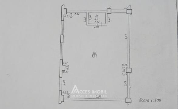 Chirie! Spațiu Comercial 55m2! Botanica, bd. Cuza Vodă!: 9