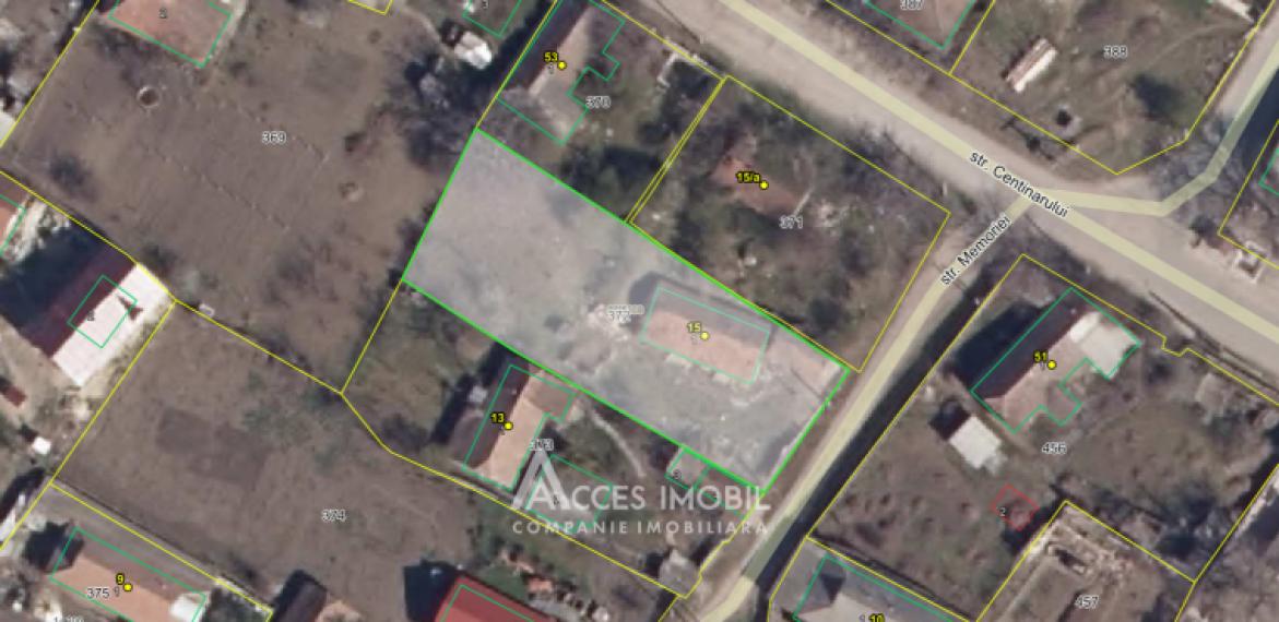 Teren pentru construcții, 8 ari! Cojușna, str.  Memoriei!: 1