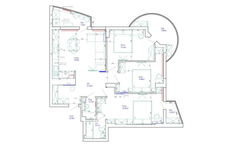 AMIC! Ciocana, str. I. Dumeniuc, 3 camere + living. Euroreparație!: 22