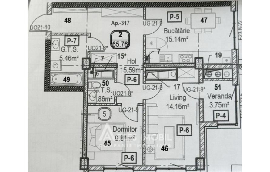 Horus City! Rascani, Tudor Vladimirescu street, 2 rooms + living. White version!: 1