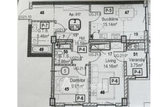 Horus City! Rascani, Tudor Vladimirescu street, 2 rooms + living. White version!: 1
