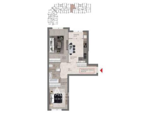 SkyHouse! Botanica, str. Băcioii Noi, 2 camere + living! Varianta Albă!: 8