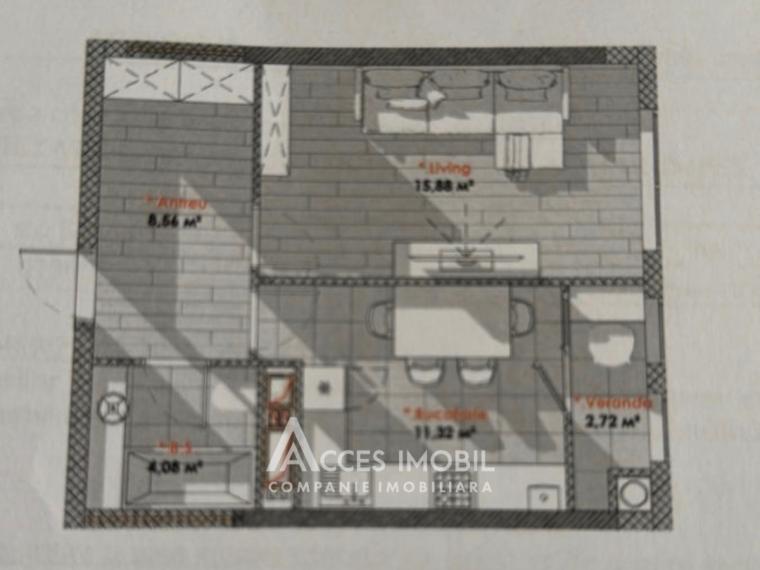 Bloc Nou! Telecentru, str. Ialoveni, 1 cameră + living. Variantă albă!: 4