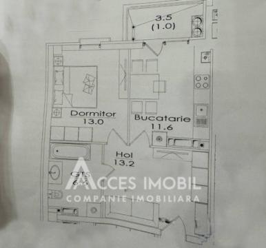 ESTATE BellaVista! str. Durlești, Dumbrava, 1 cameră + living. Varianta albă!: 7