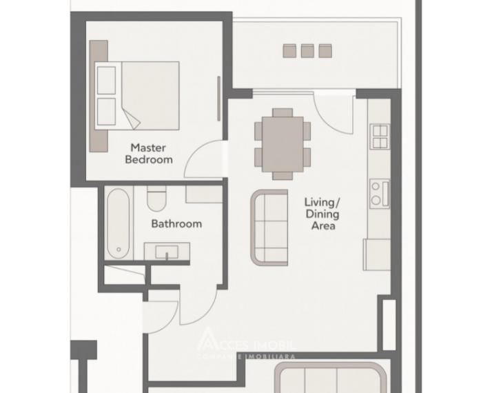 Bloc Nou! Durlești, str. Cartușa, 1 cameră + living. Variantă albă!: 2