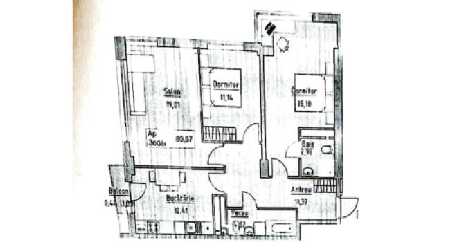 Lagmar! str. Ceucari , Poșta Veche, 3 camere. Variantă albă!: 1