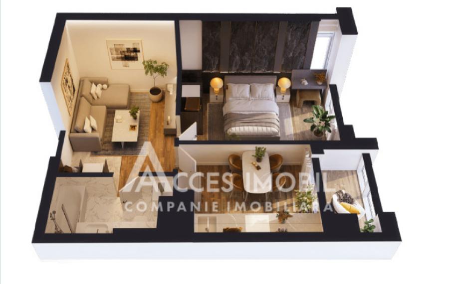 Bloc Nou! Durlești, str. Regina Elizabeta, 1 cameră + living. Variantă albă!: 1