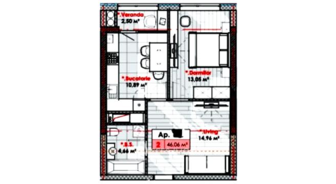 SMART HOME! Lagmar! Râșcani, str. Calea Moșilor, 1 cameră + living. Variantă albă!: 1