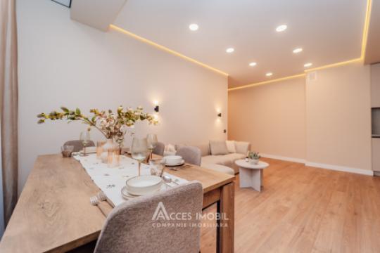 Bloc Nou! str. Cartușa, Durlești, 2 camere + living. Euroreparație!: 3