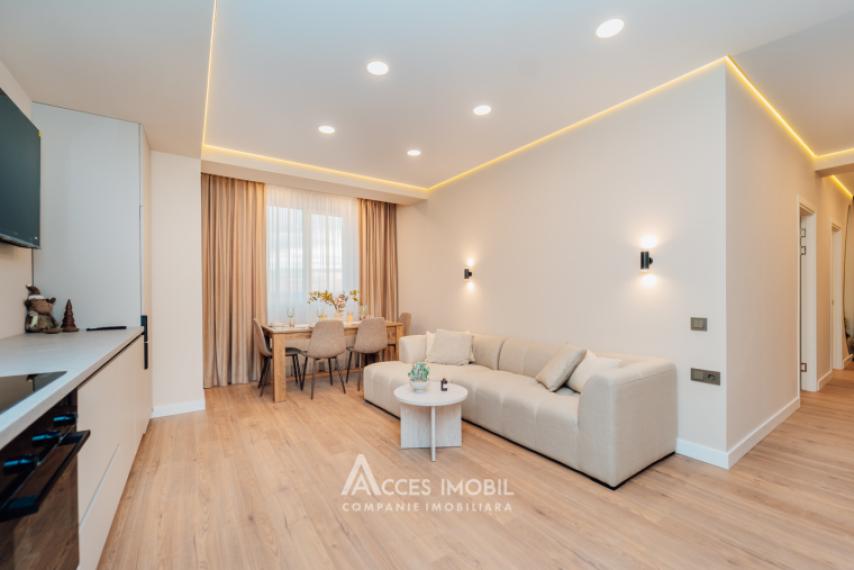 Bloc Nou! str. Cartușa, Durlești, 2 camere + living. Euroreparație!: 4