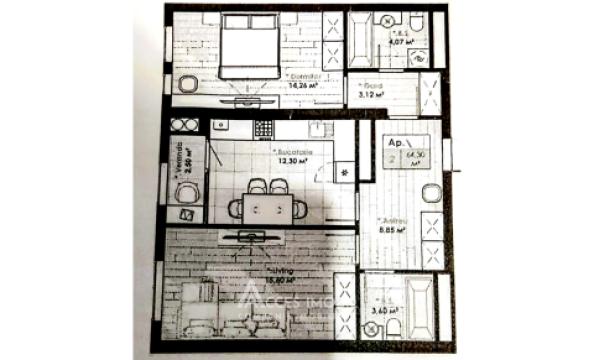 SMART HOME! Lagmar! Râșcani, str. Calea Moșilor, 2 camere. Variantă albă!: 1