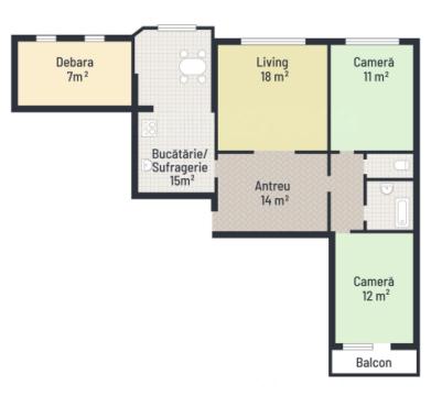 Центр, ул. Иcмаил, 3 комнаты + гостиная! Евроремонт!: 21