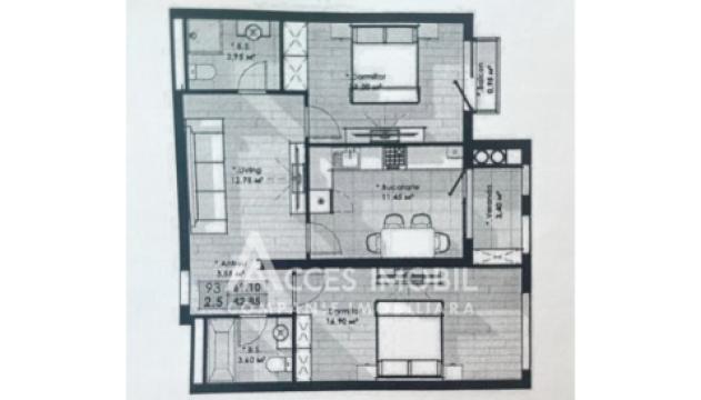 Lagmar! Râșcani, str. Cornești, 2 camere + living. Variantă albă!: 11