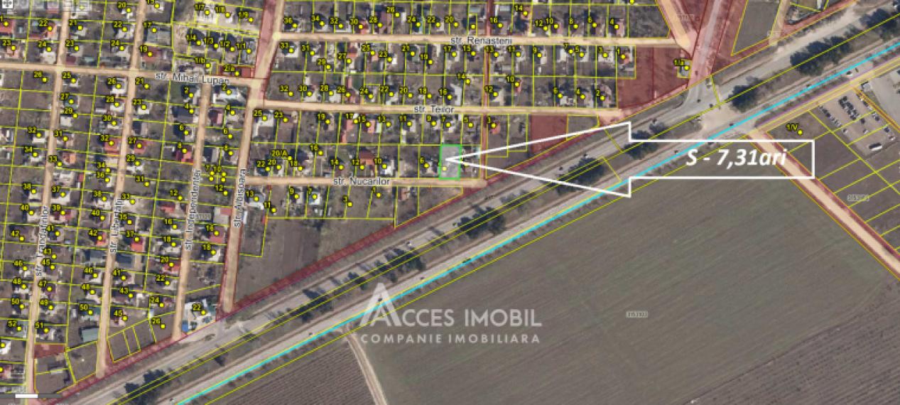 Lot de teren pentru construcții, 7,13 ari! str. Nucarilor, Ciorescu!: 3