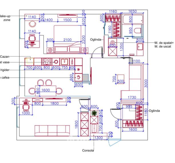 Новострой! Центр, ул. Моара Рошие, 2 комнаты + гостиная. Белый Вариант!: 8