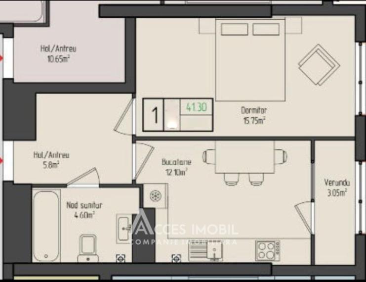 SkyHouse! Botanica, str. Dimineții, 1 cameră! Varianta Albă!: 6