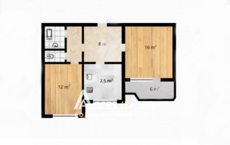 Ciocana, N. Milescu Spataru street, 2 rooms. 143 Series! Middle position!: 1