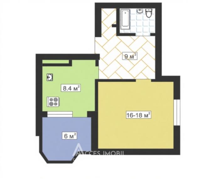 Durlești, str. Ialoveni, 1 cameră. Seria 143!: 1