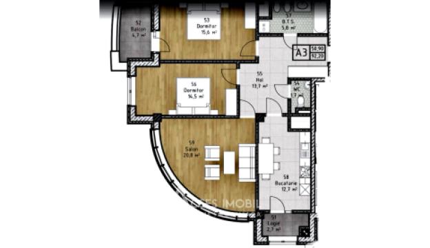 Erinvest! Ialoveni, str. Alexandru cel Bun, 3 camere.: 1