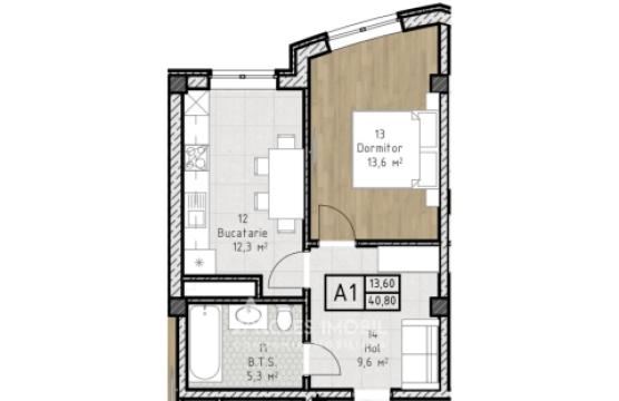 Erinvest! Ialoveni, str. Alexandru cel Bun, 1 cameră.: 1