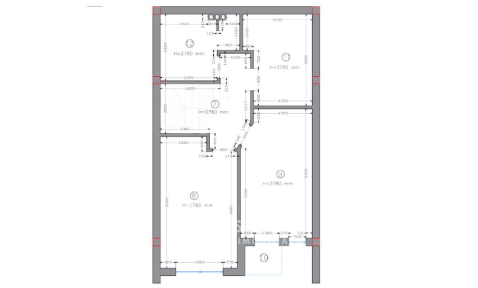 Casă în 2 niveluri! Grătiești, str. Prieteniei, 115m2 + 2 ari! Variantă albă! + Terasă!: 22
