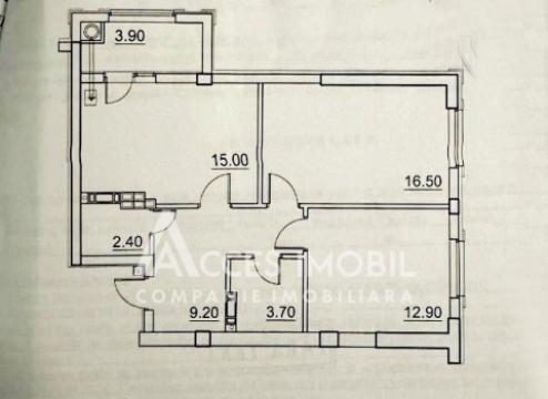 Bloc Nou! Poșta Veche, str Iazului, 2 camere. Variantă albă!: 1