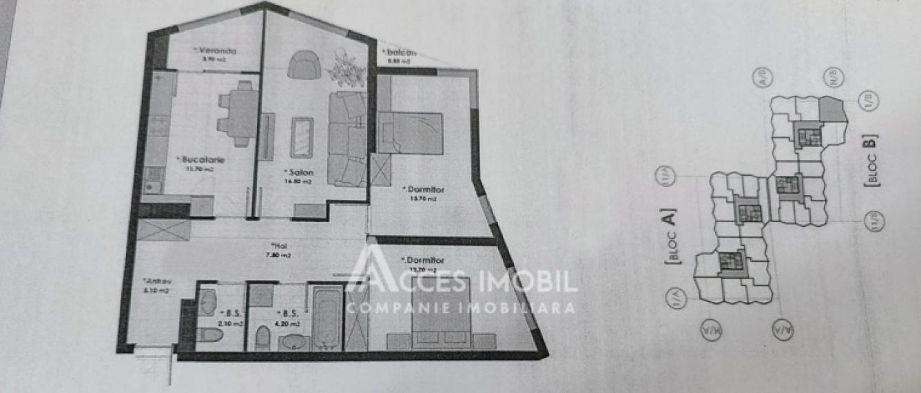 Lagmar! Bloc Nou! Telecentru, N. Testemițanu, 3 camere + living. Variantă albă!: 10
