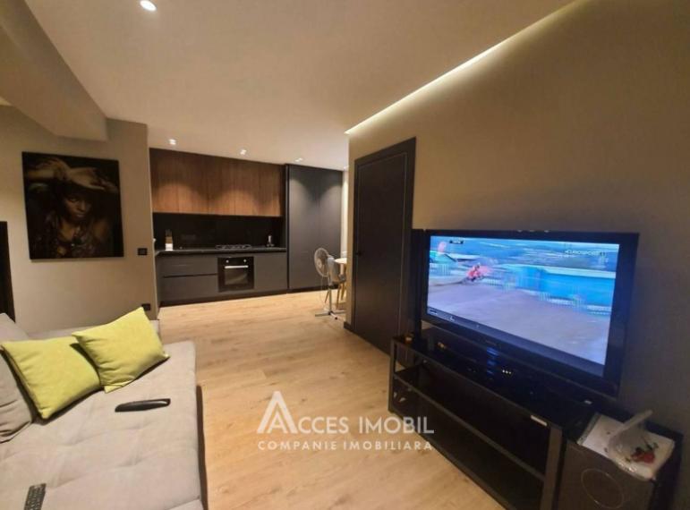 Rent! New Block! Telecentru, Constantin Vârnav Street, 1 room + living room. Eurorepair!: 0