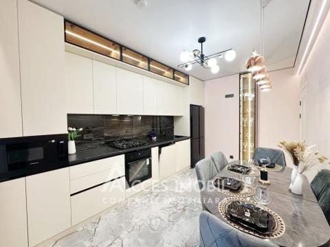 Bloc Nou! str. Cartușa, Durlești, 2 camere + living. Reparație Premium!: 2