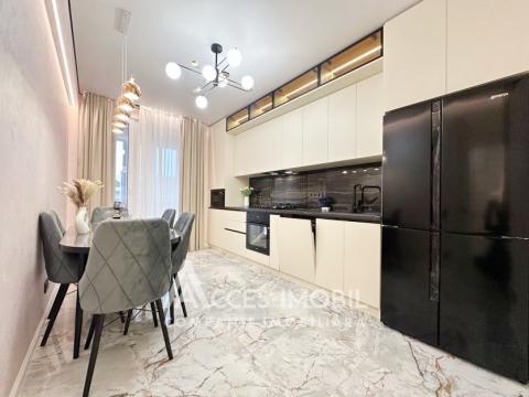 Bloc Nou! str. Cartușa, Durlești, 2 camere + living. Reparație Premium!: 3