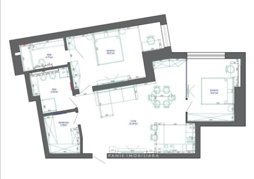 Dream Home Residence! Centru, str. Moara Roșie, 2 camere + living. Euroreparație!: 24