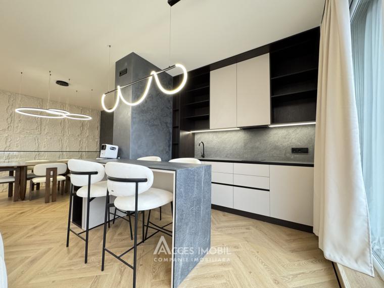 Chirie! Bloc Nou! Centru, str. Moara Roșie, 3 camere + living. Reparație Premium!: 3