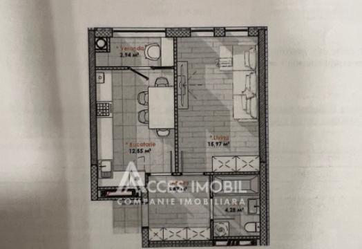 Lagmar! Cartierul rezidențial SOLARIS! Bloc Nou! Telecentru, șos. Hâncești, 1 cameră! Variantă albă!: 3