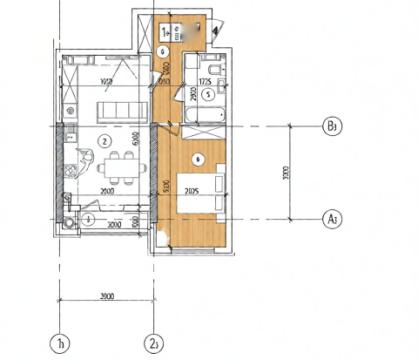 NG Invest! Durlești, str. Nicolae Dimo, 1 cameră + living. Variantă albă!: 2