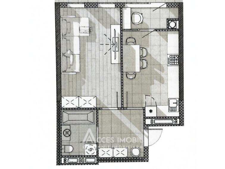 Lagmar! Bloc Nou! Telecentru, șos. Hâncești, 1 cameră. Variantă albă!: 1