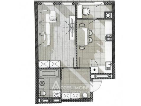 Lagmar! Bloc Nou! Telecentru, șos. Hâncești, 1 cameră. Variantă albă!: 1