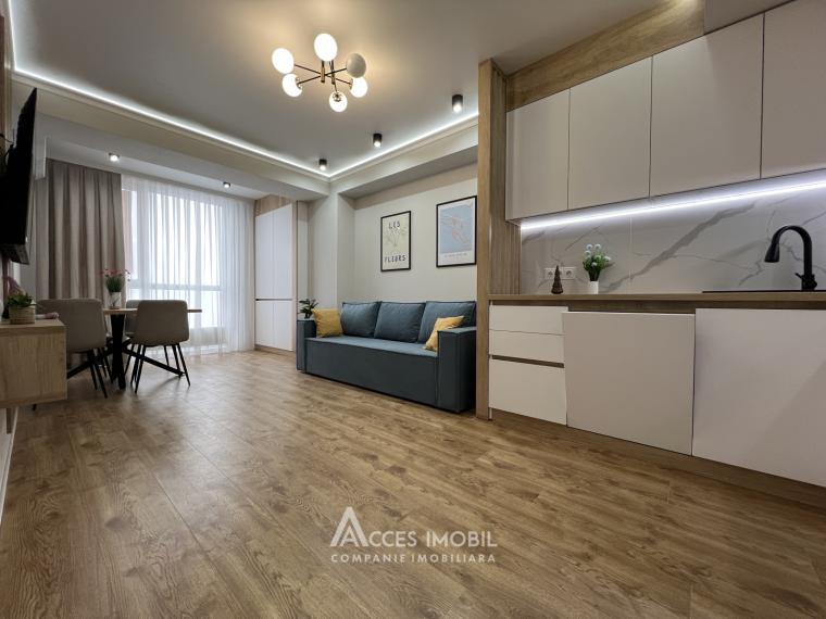 Estate Invest! Bloc Nou! Durlești, str. Ialoveni, 1 cameră + living. Euroreparație!: 2